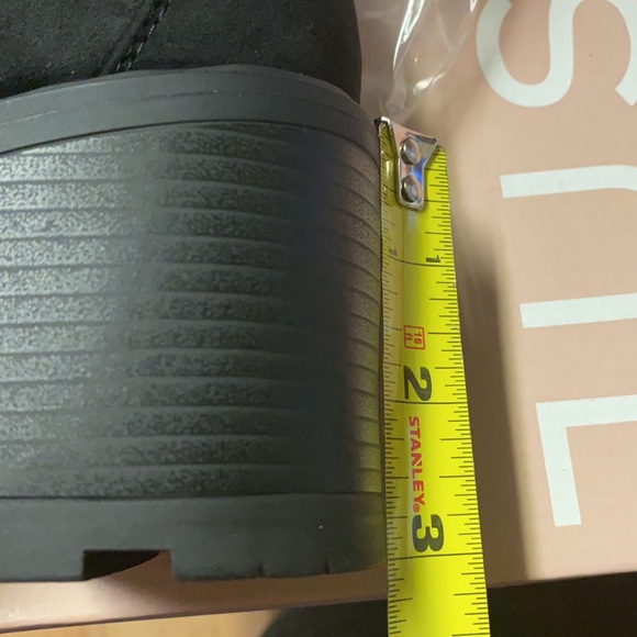 Justfab BLACK or GRAY Ankle Boots with Sweater Cuff - Picture 14 of 15